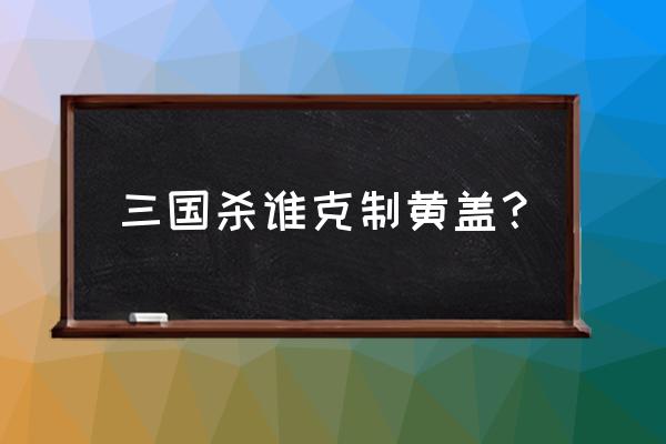 孙鲁育三国杀厉害吗 三国杀谁克制黄盖？