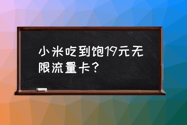 小米无线网卡怎么收费标准 小米吃到饱19元无限流量卡？