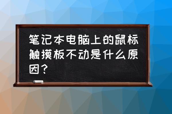 为啥笔记本电脑触摸板不灵了 笔记本电脑上的鼠标触摸板不动是什么原因？