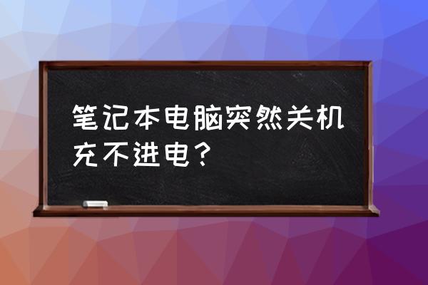 笔记本充不进电屏幕不亮怎么办 笔记本电脑突然关机充不进电？