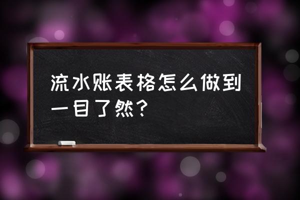 银行流水账怎么做表格大全 流水账表格怎么做到一目了然？