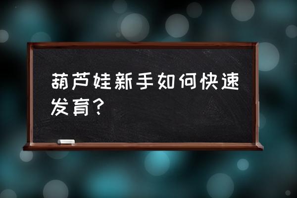 葫芦娃季卡挂机有多久 葫芦娃新手如何快速发育？