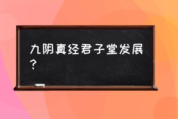 九阴真经镇派几内开启 九阴真经君子堂发展？