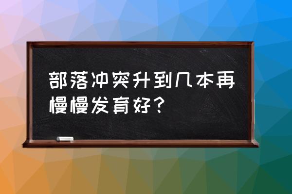 部落冲突几本躺双王比较好 部落冲突升到几本再慢慢发育好？