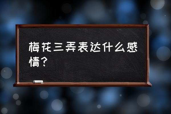 梅花玉适合泡水喝吗 梅花三弄表达什么感情？