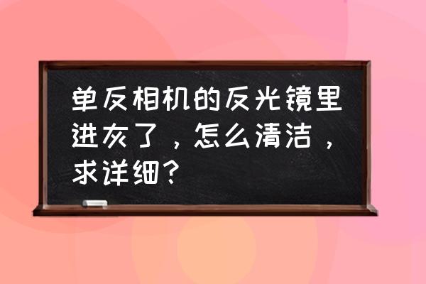 单反相机进灰尘怎么解决 单反相机的反光镜里进灰了，怎么清洁，求详细？