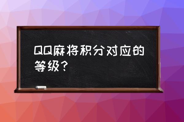 qq积分兑换什么奖品 QQ麻将积分对应的等级？