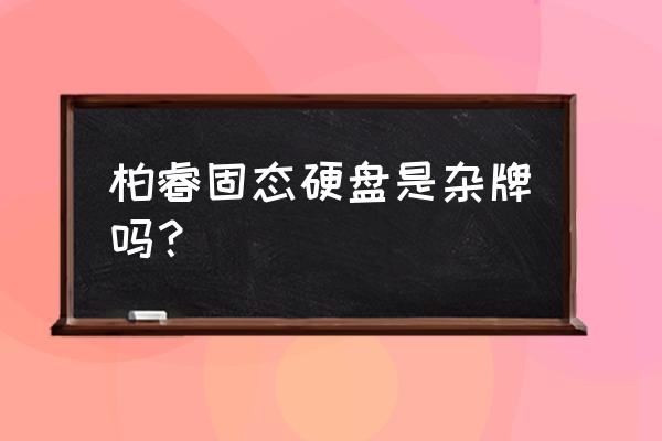 ssd固态硬盘谁家的最好 柏睿固态硬盘是杂牌吗？