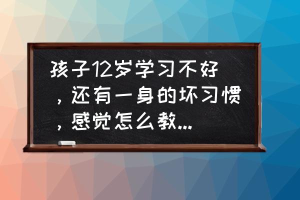 笔记本电脑最不好的使用习惯 孩子12岁学习不好，还有一身的坏习惯，感觉怎么教育都没有起色，有什么办法？??？