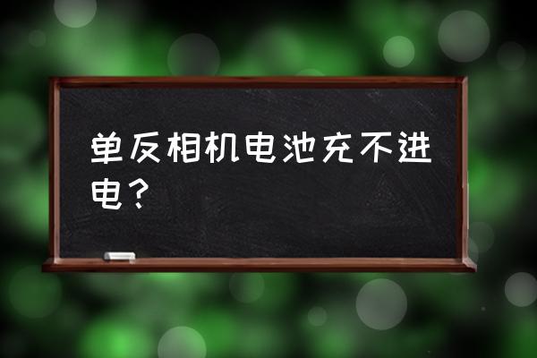 单反相机怎么充电最好 单反相机电池充不进电？