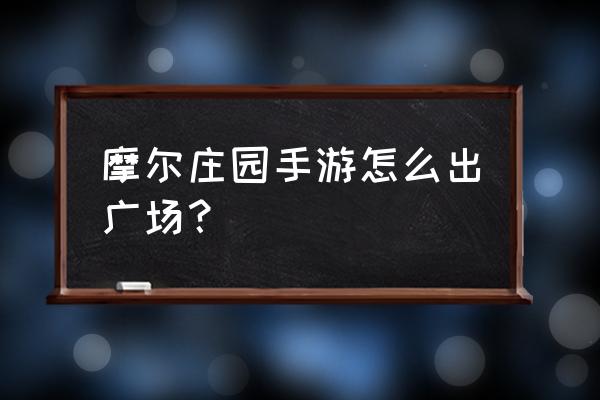 泡泡战士兑换券 摩尔庄园手游怎么出广场？