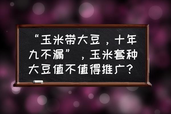 黄金未来十天操作建议 “玉米带大豆，十年九不漏”，玉米套种大豆值不值得推广？